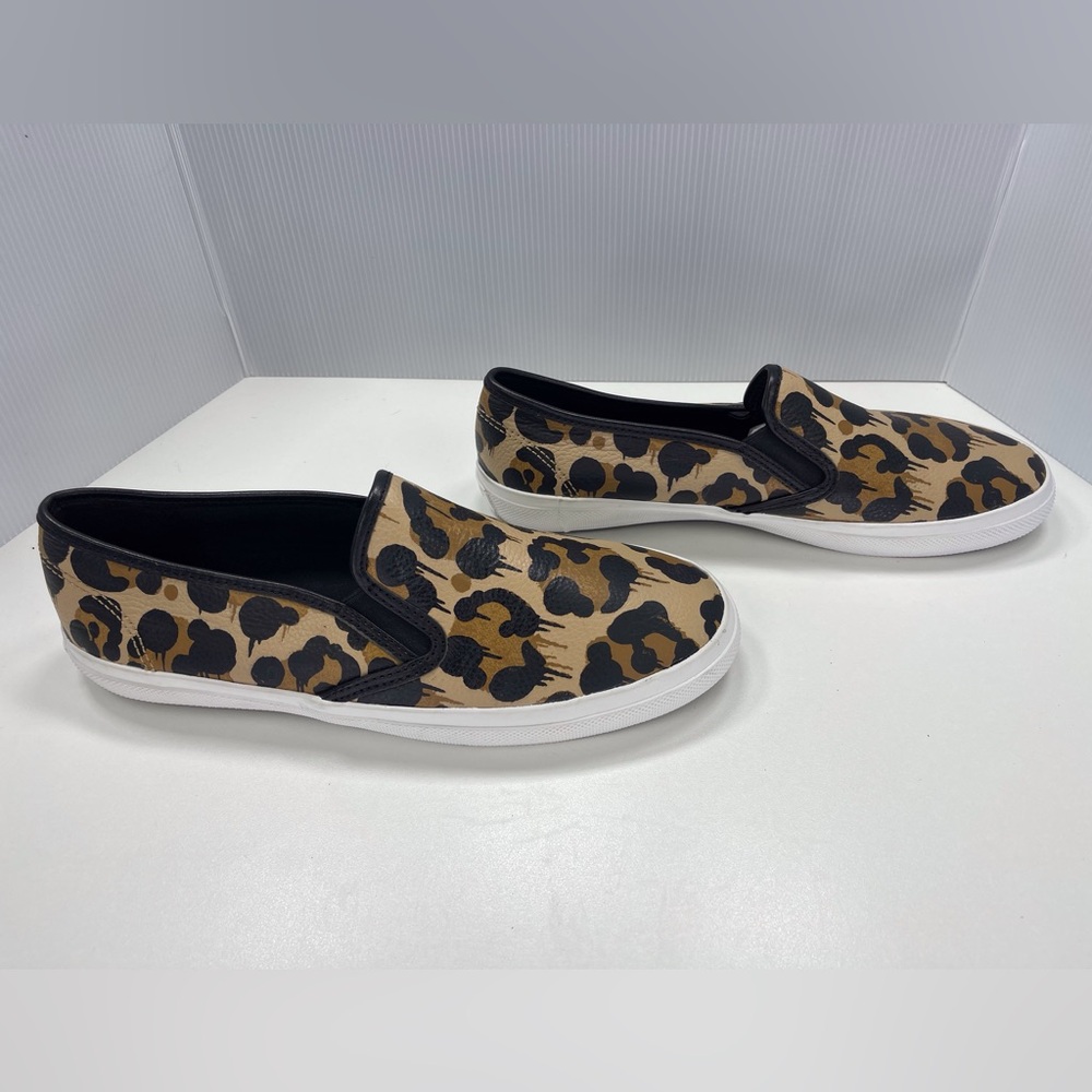 Coach x Baseman Wild Beast Leopard Print Chrissy Sneakers Slip On Shoes Size 9.5